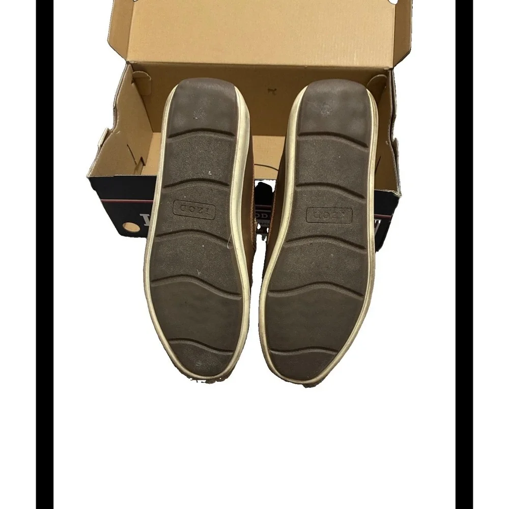 IZOD Seapoint Mens Tan Memory Foam Slip On Loafers Shoes 1861593